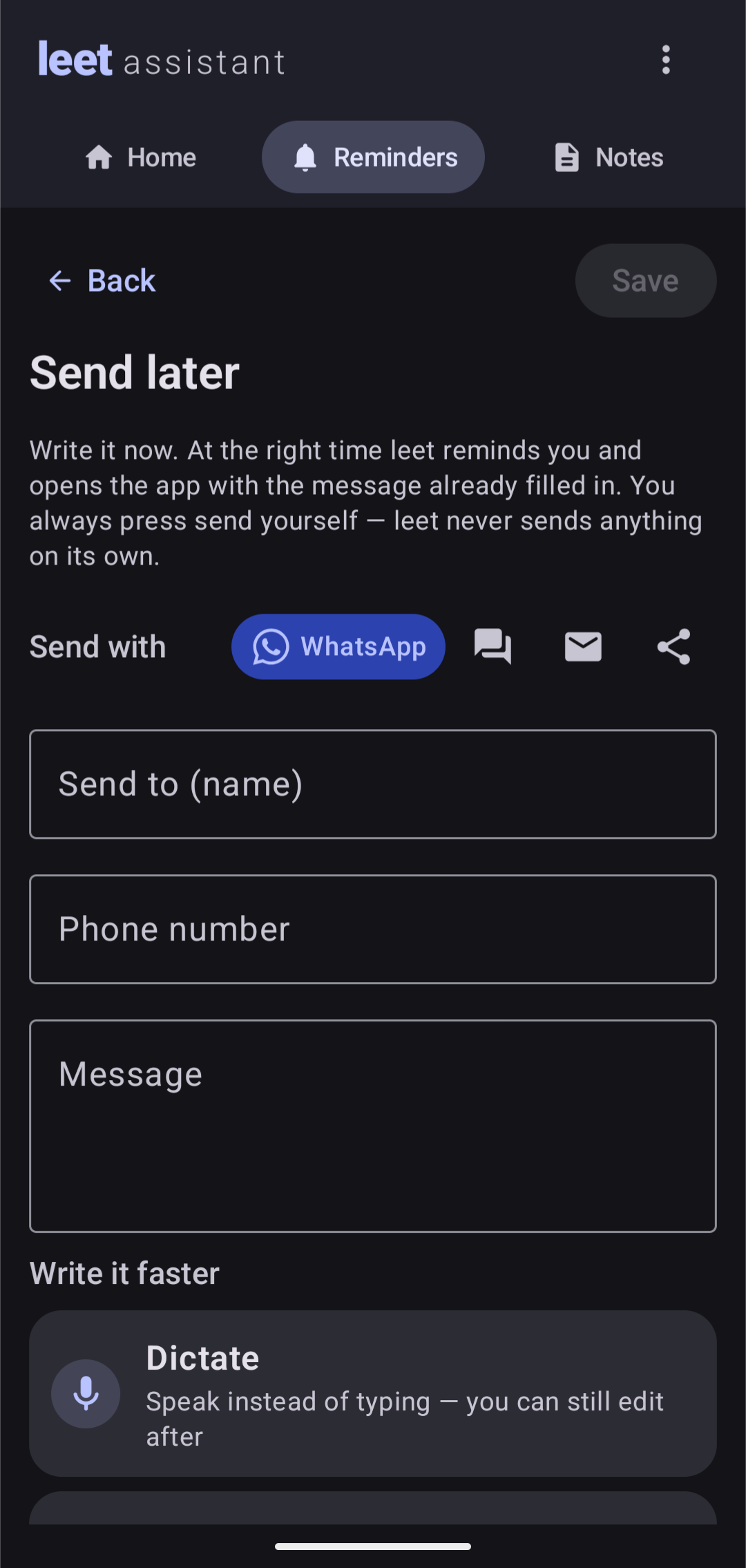 Send later